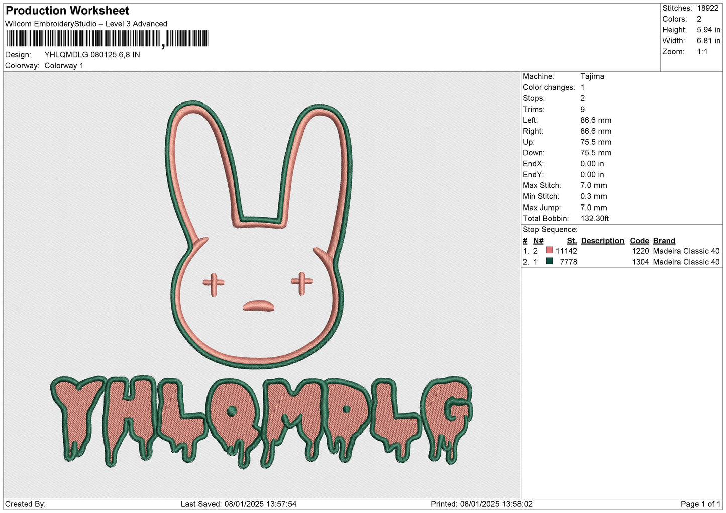 YHLQMDLG 080125 Embroidery File 6 size