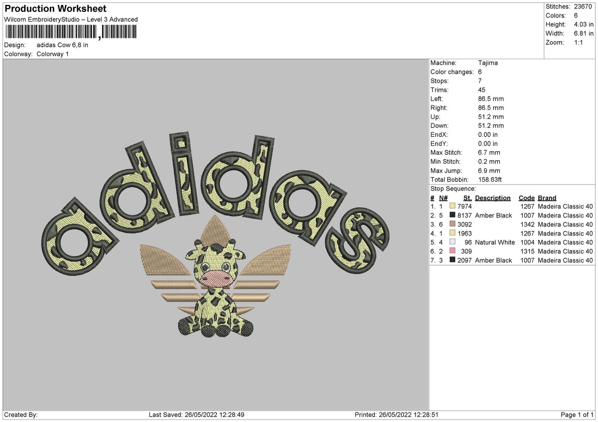Adidas Cow