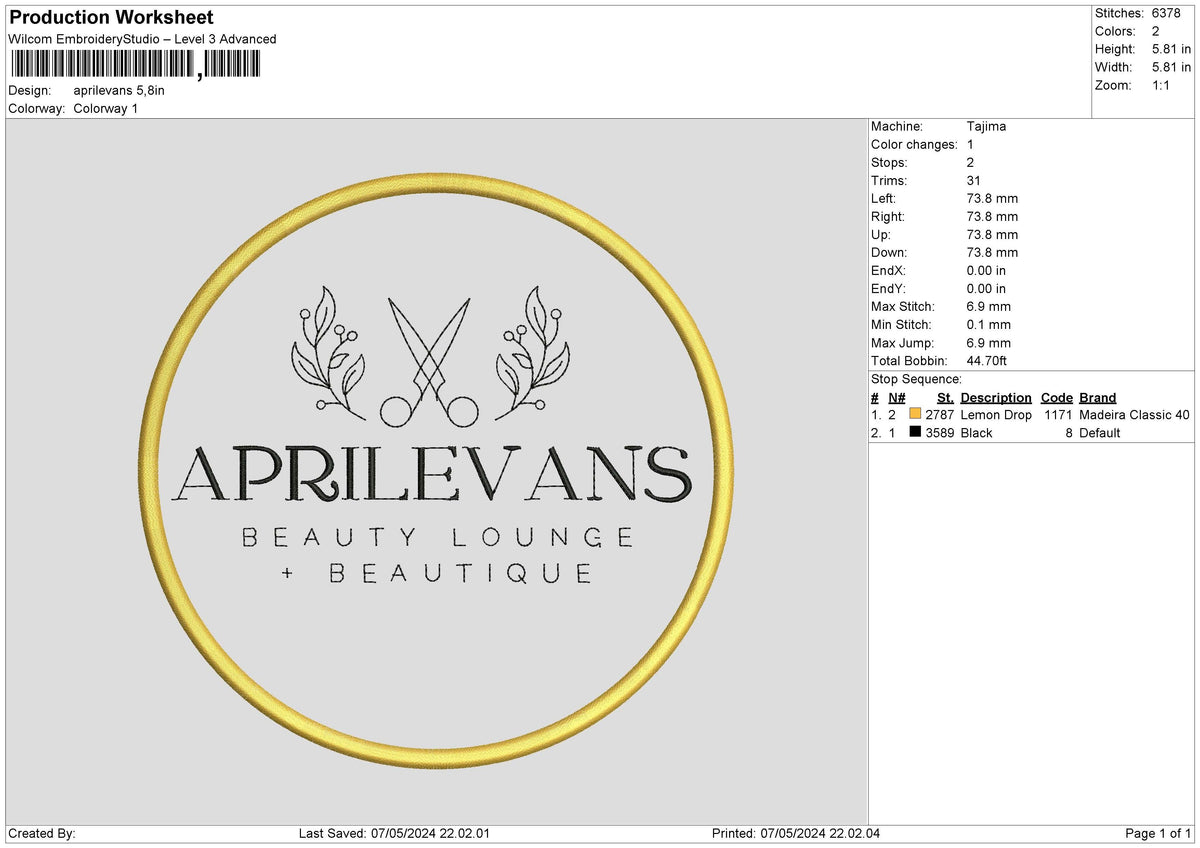 Beautycircle01 Embroidery File 6 sizes