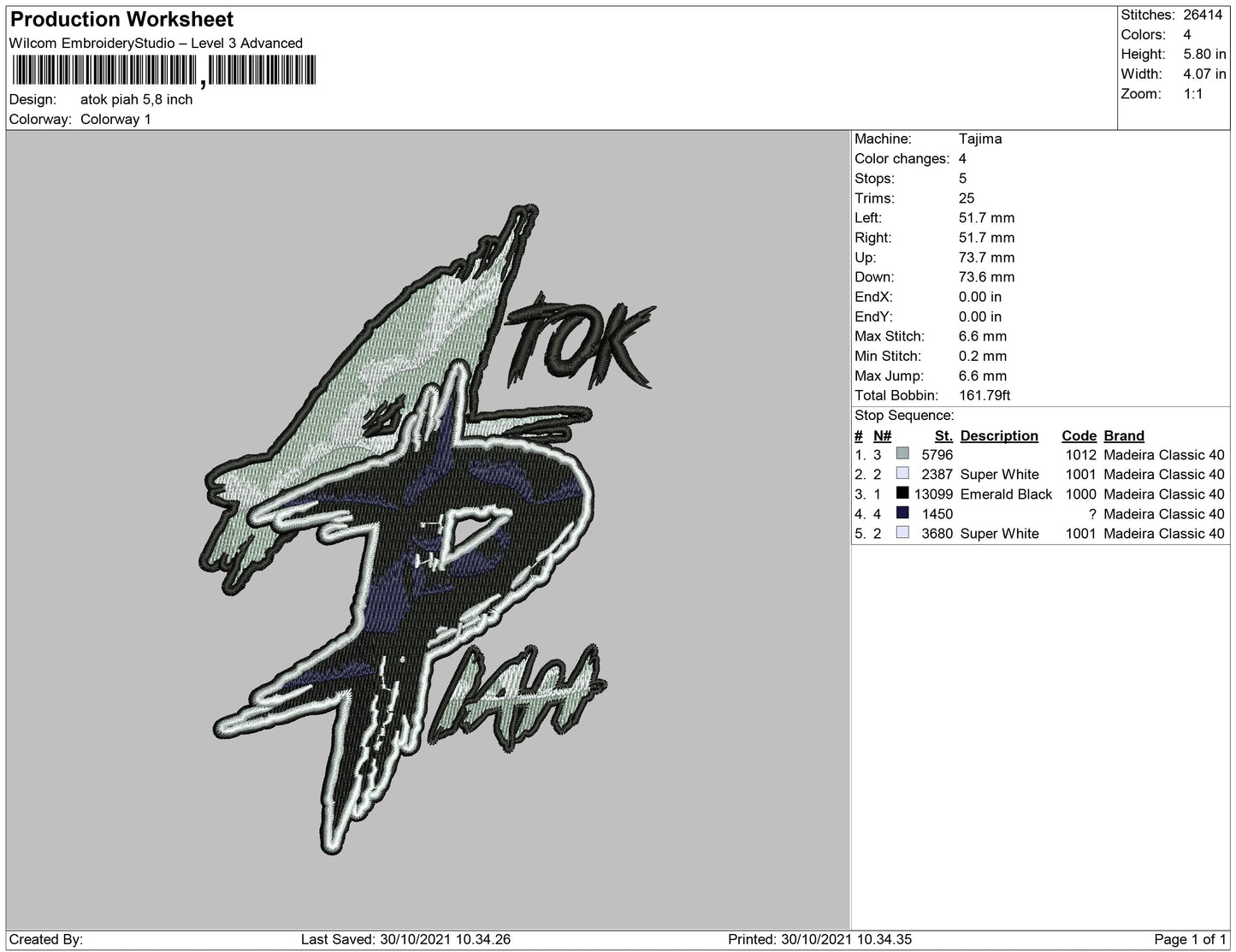 Atok Piah Embroidery