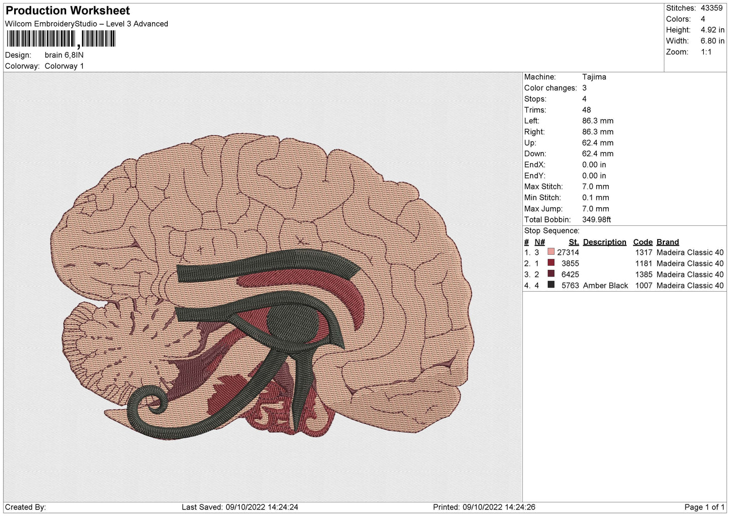 Brain Embroidery