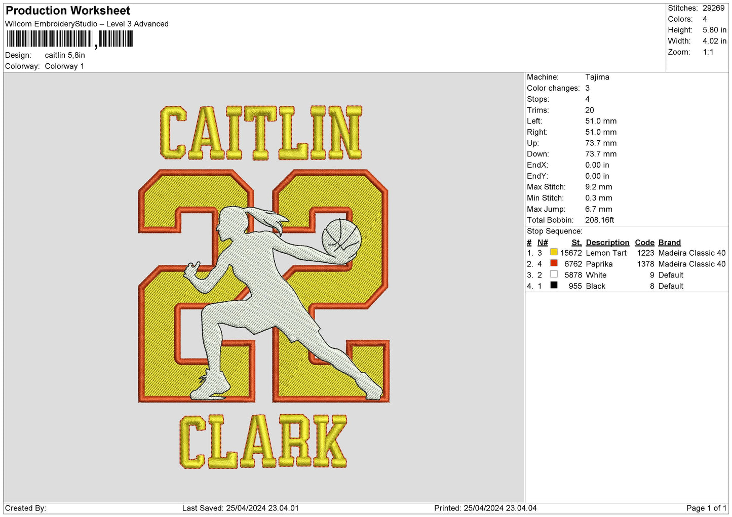 Caitlintext Embroidery File 6 sizes
