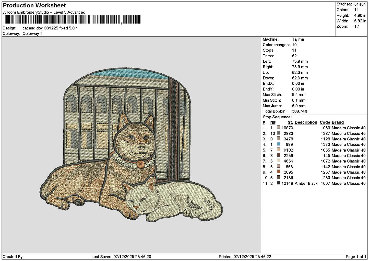 Cat Dog 0312 Embroidery File 6 sizes
