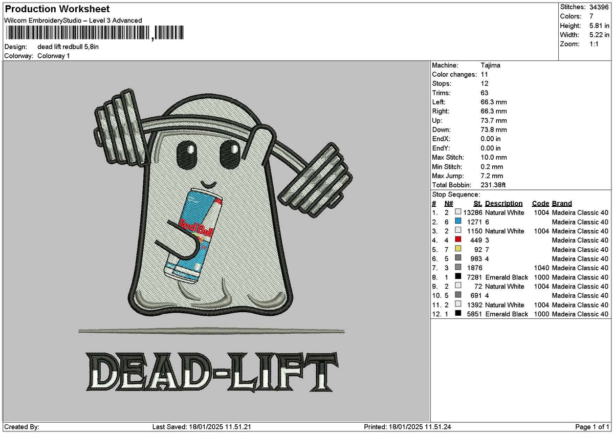 Ghost Rebull 02 Embroidery File 6 sizes