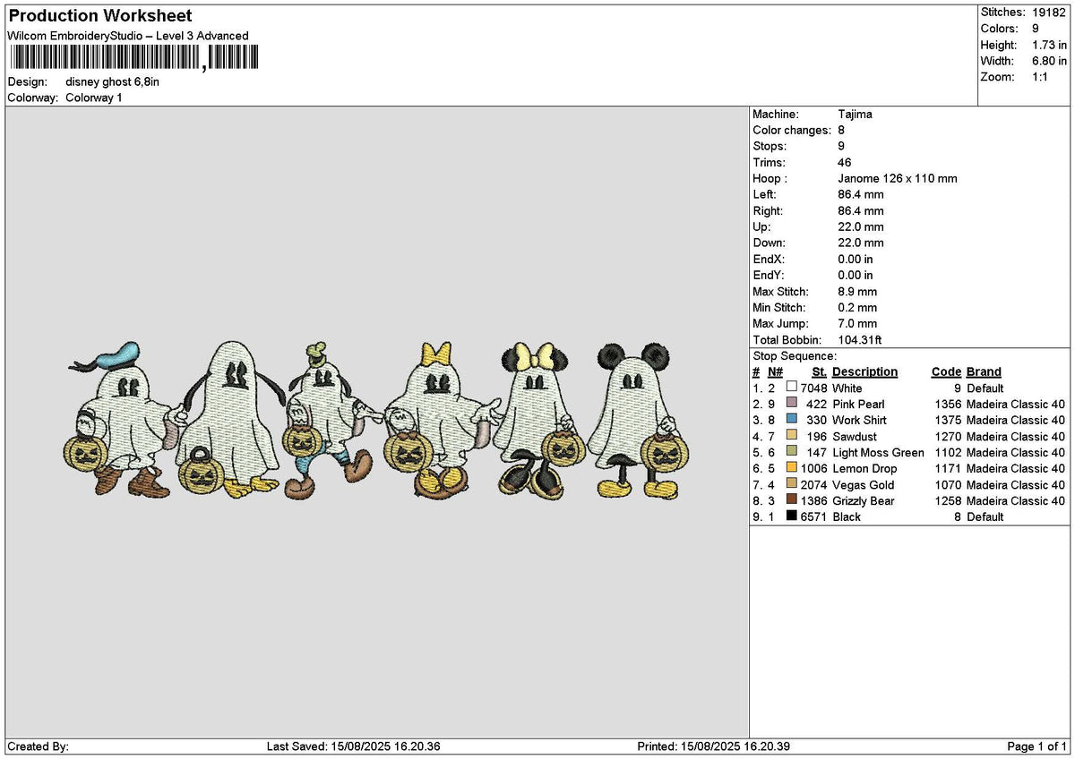 Ghosts 1508 Embroidery File 6 sizes