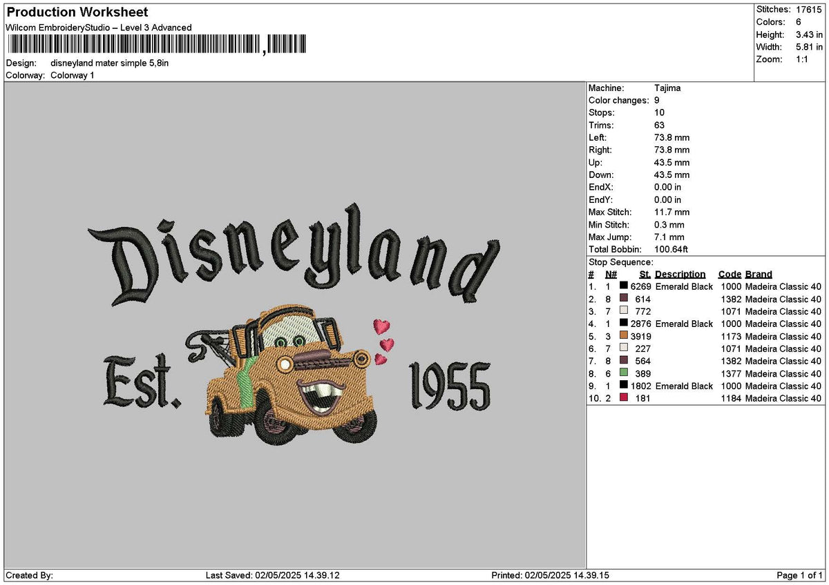 Dland Mater Embroidery File 6 sizes