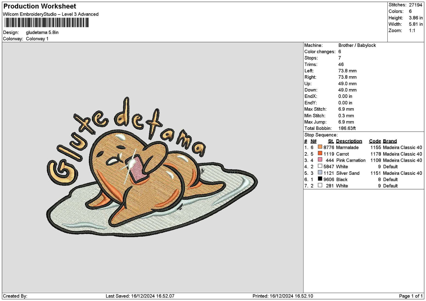 Egg1612 Embroidery File 6 sizes