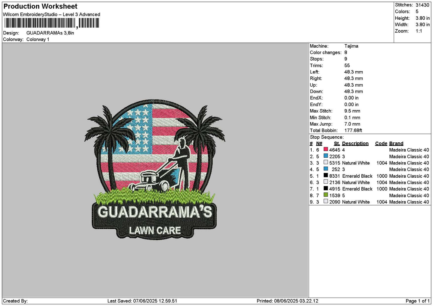 Guadarramastext Embroidery File 6 sizes