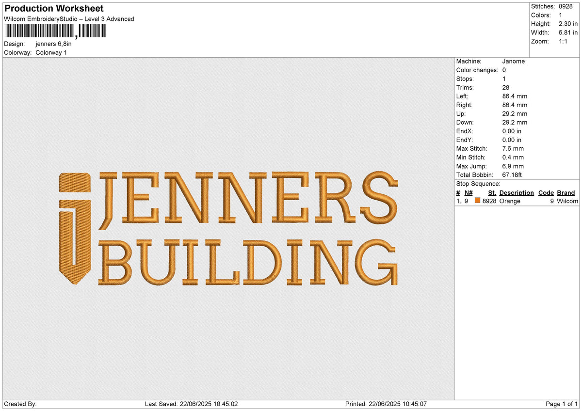 Jenners Embroidery File 6 size