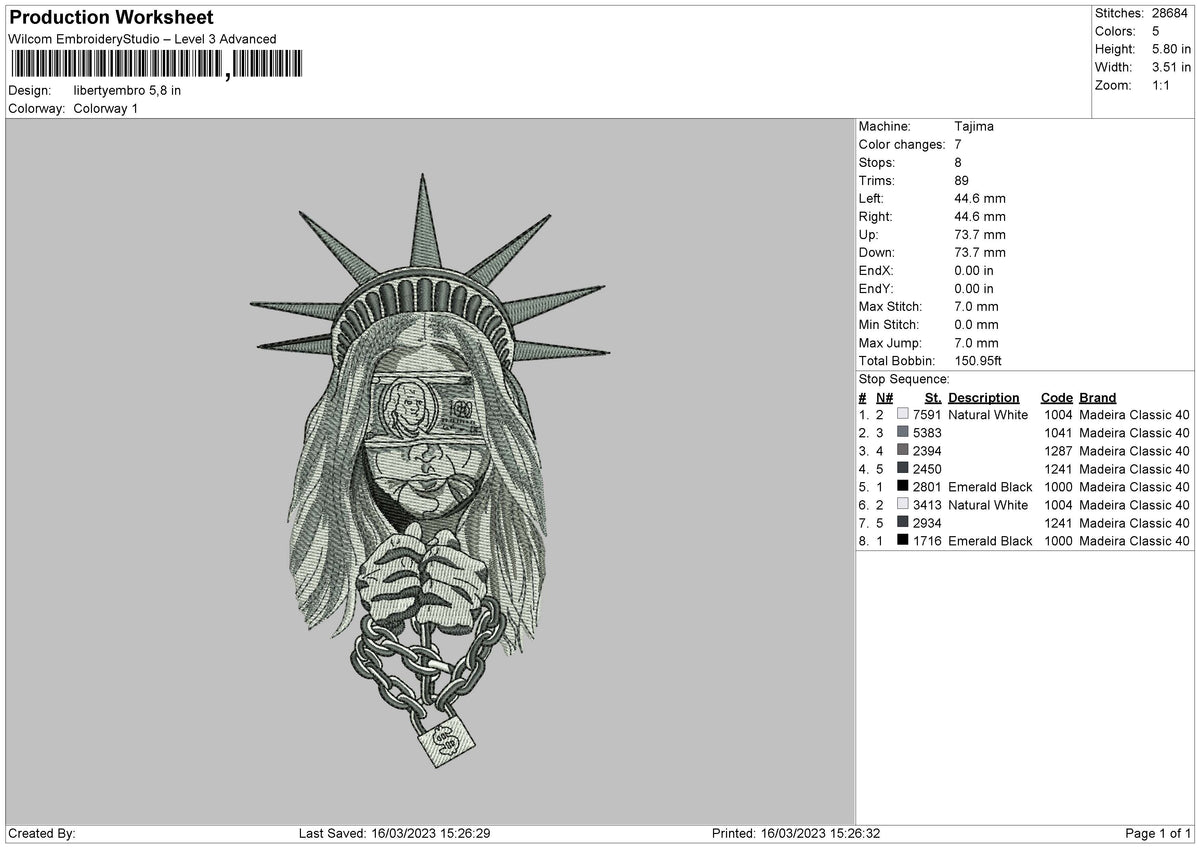 Libertyembro Embroidery File 6 sizes