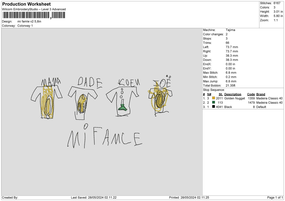 Famltext V2 Embroidery File 6 sizes