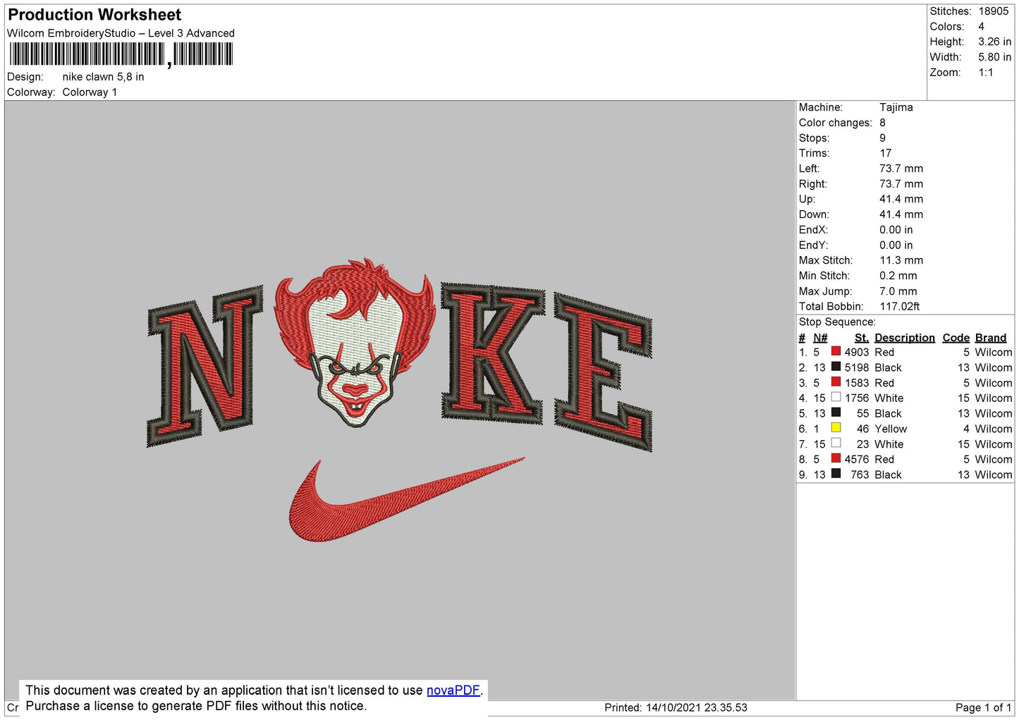 Nike Clawn Embroidery