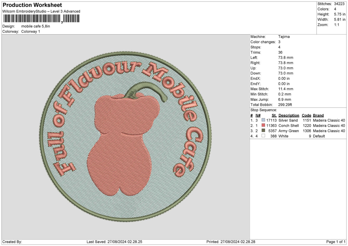 Mobilcircle Embroidery File 6 sizes