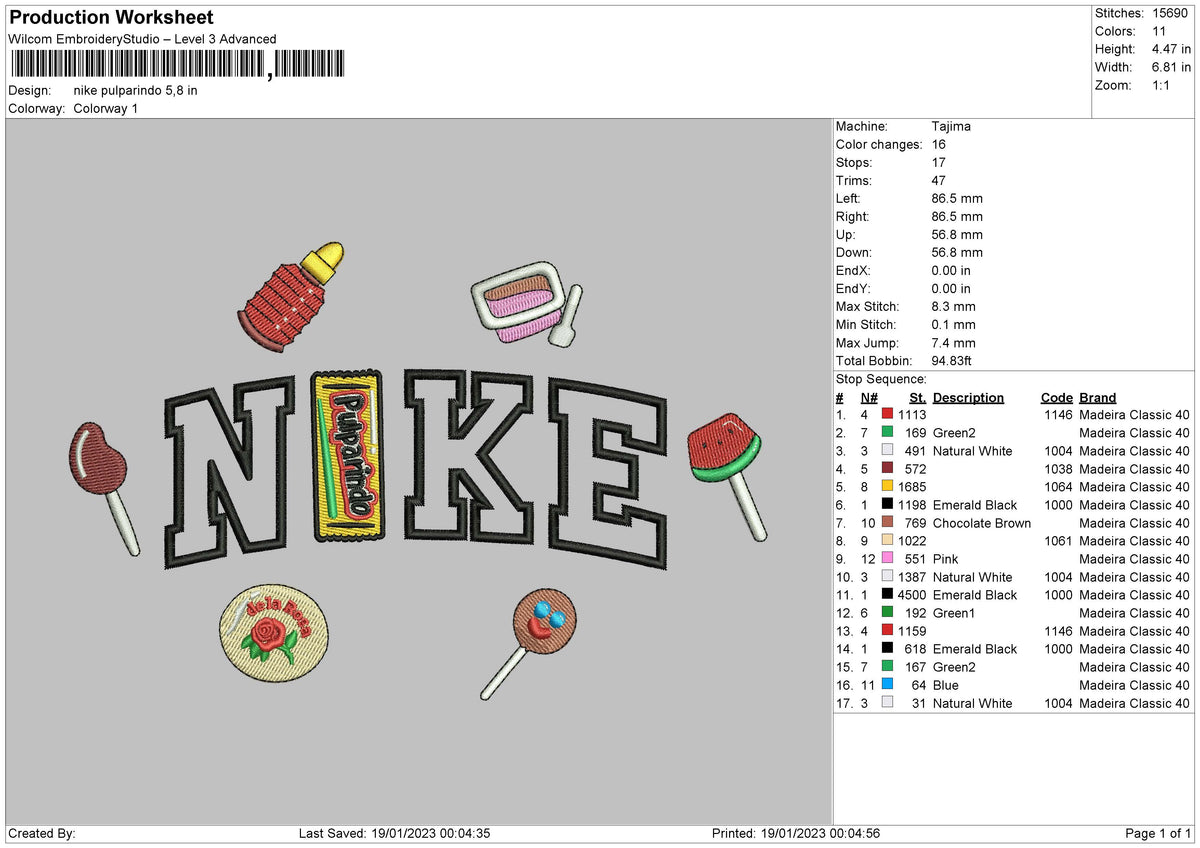 Nike Pulparindo Embroidery File 6 sizes