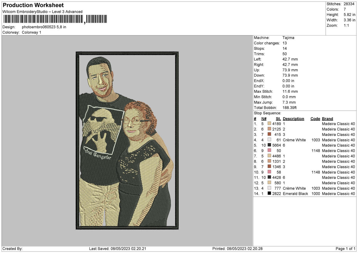 Photoembro 0605 Embroidery File 6 sizes