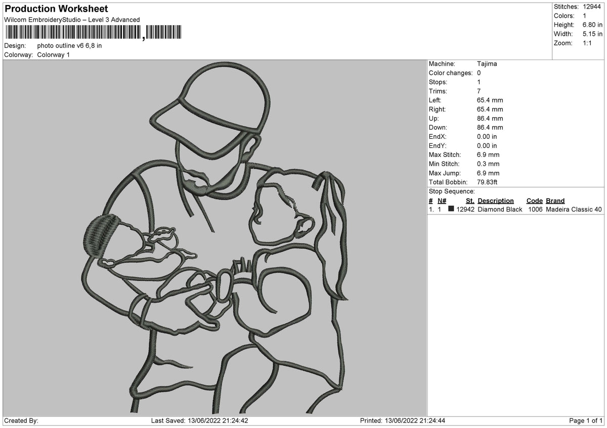 Photo Outline v6 Embroidery