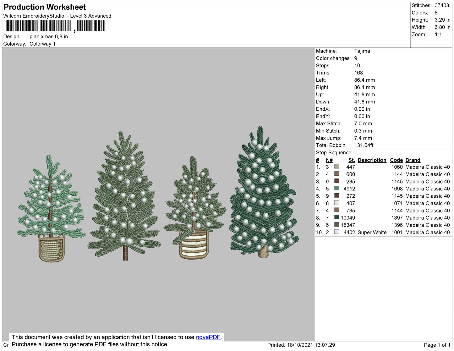 Plan Xmas Embroidery