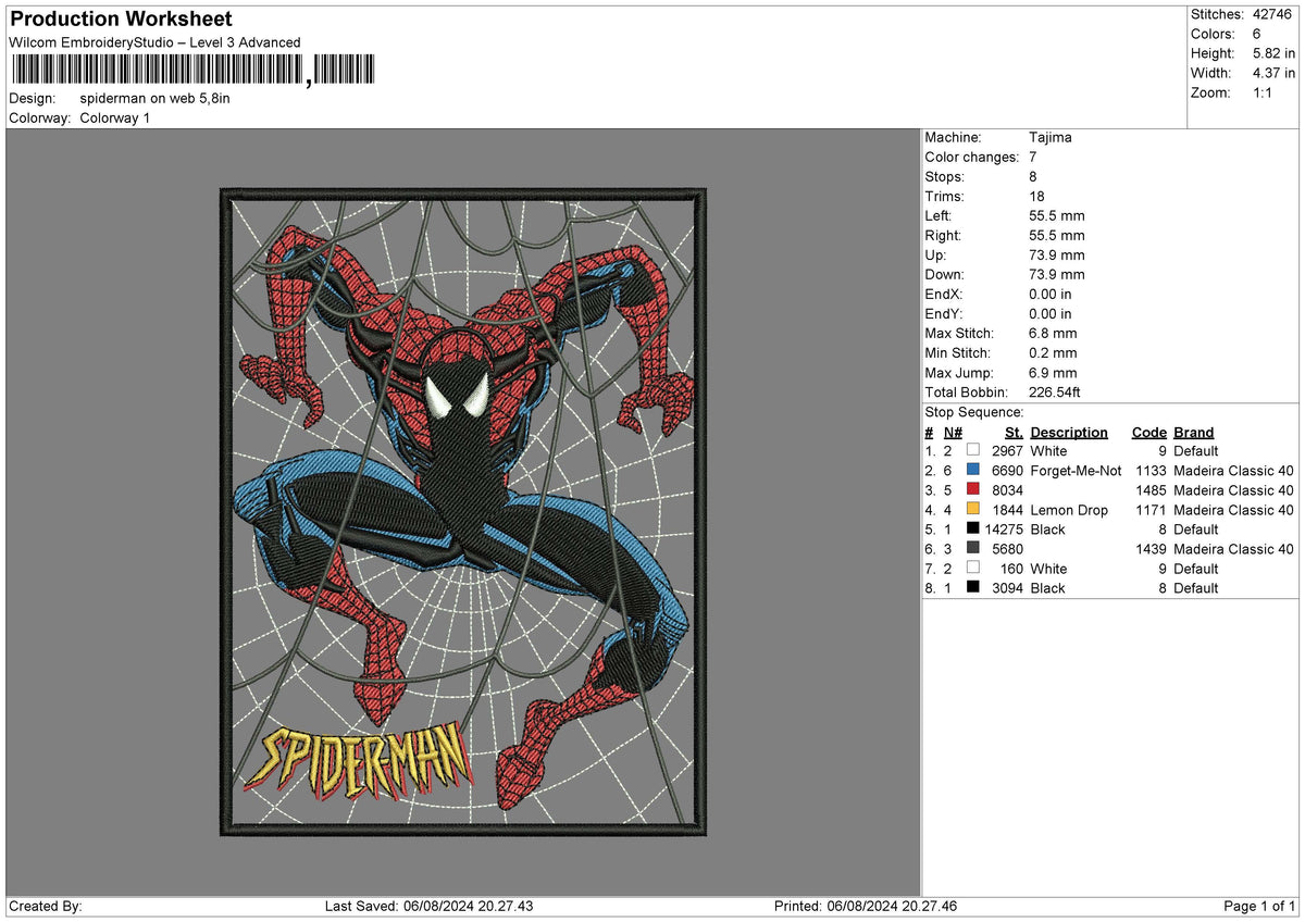 Spiderweb 0608 Embroidery File 6 sizes