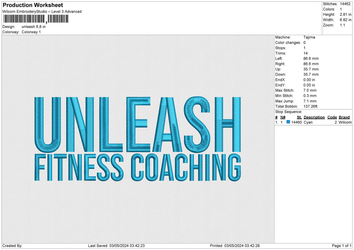 Unleash Embroidery File 6 size