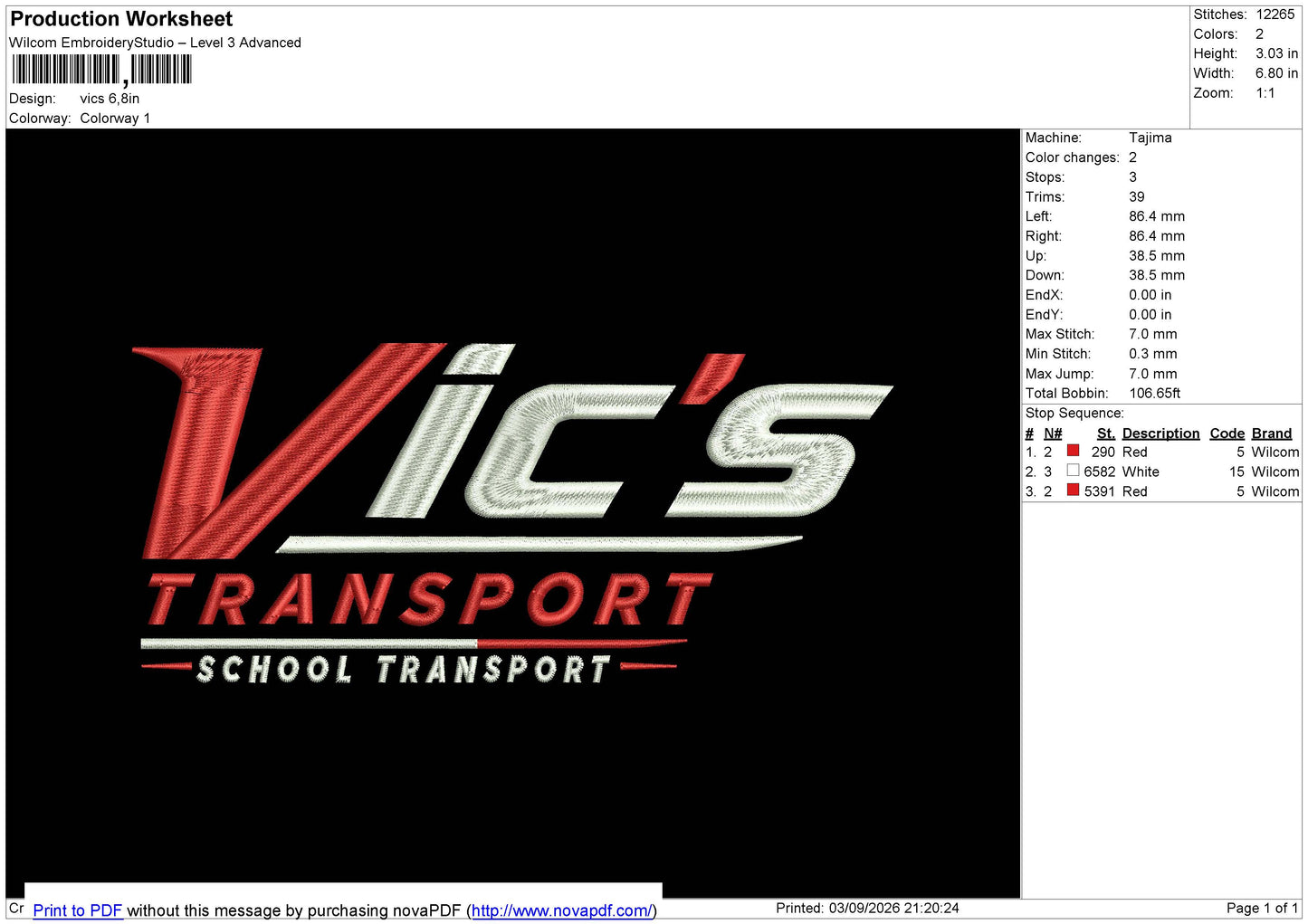 Vics Embroidery File 6 size