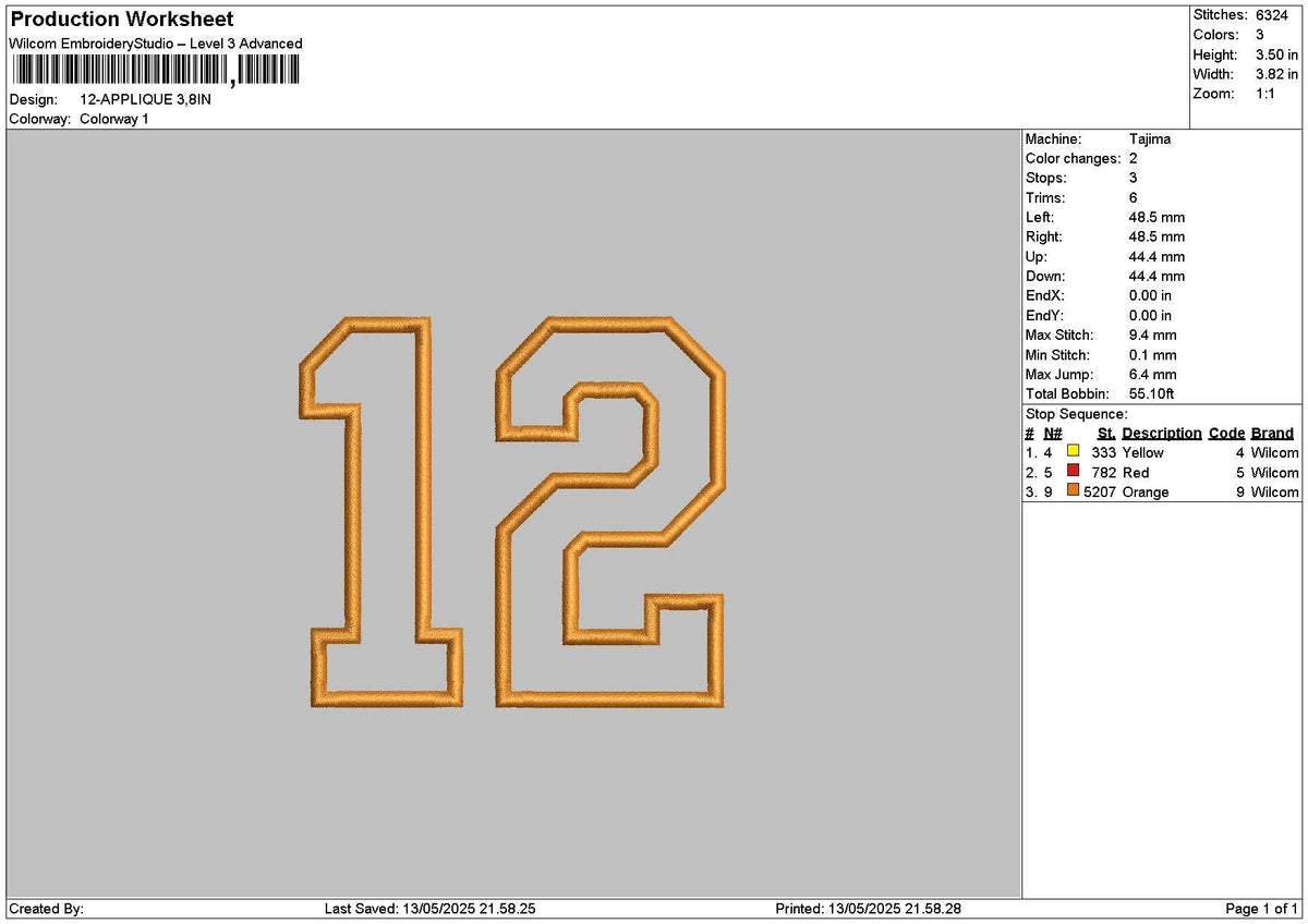 12 Applique Embroidery File 6 sizes