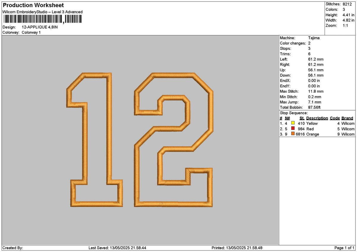 12 Applique Embroidery File 6 sizes