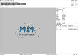Taylorver003 Embroidery File 6 sizes