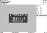 1badstext Embroidery File 6 sizes