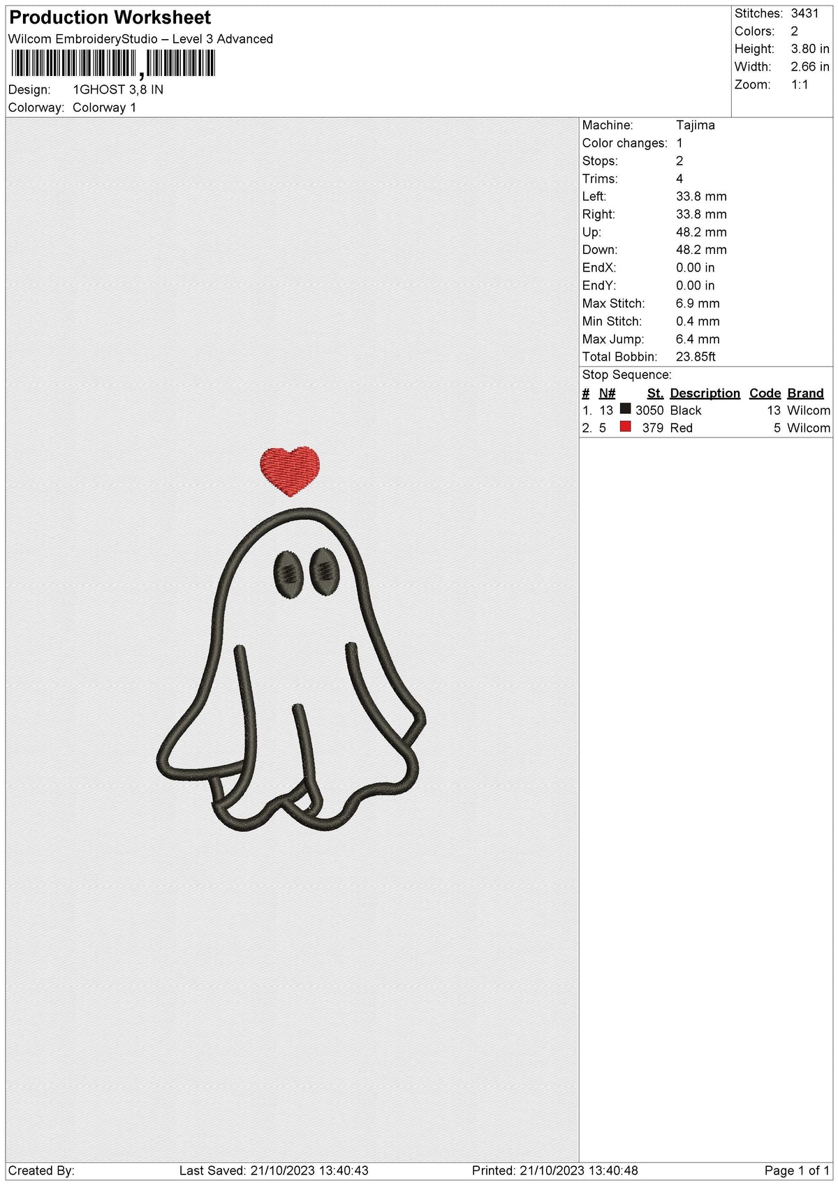 1GHOST V1 Embroidery File 6 size