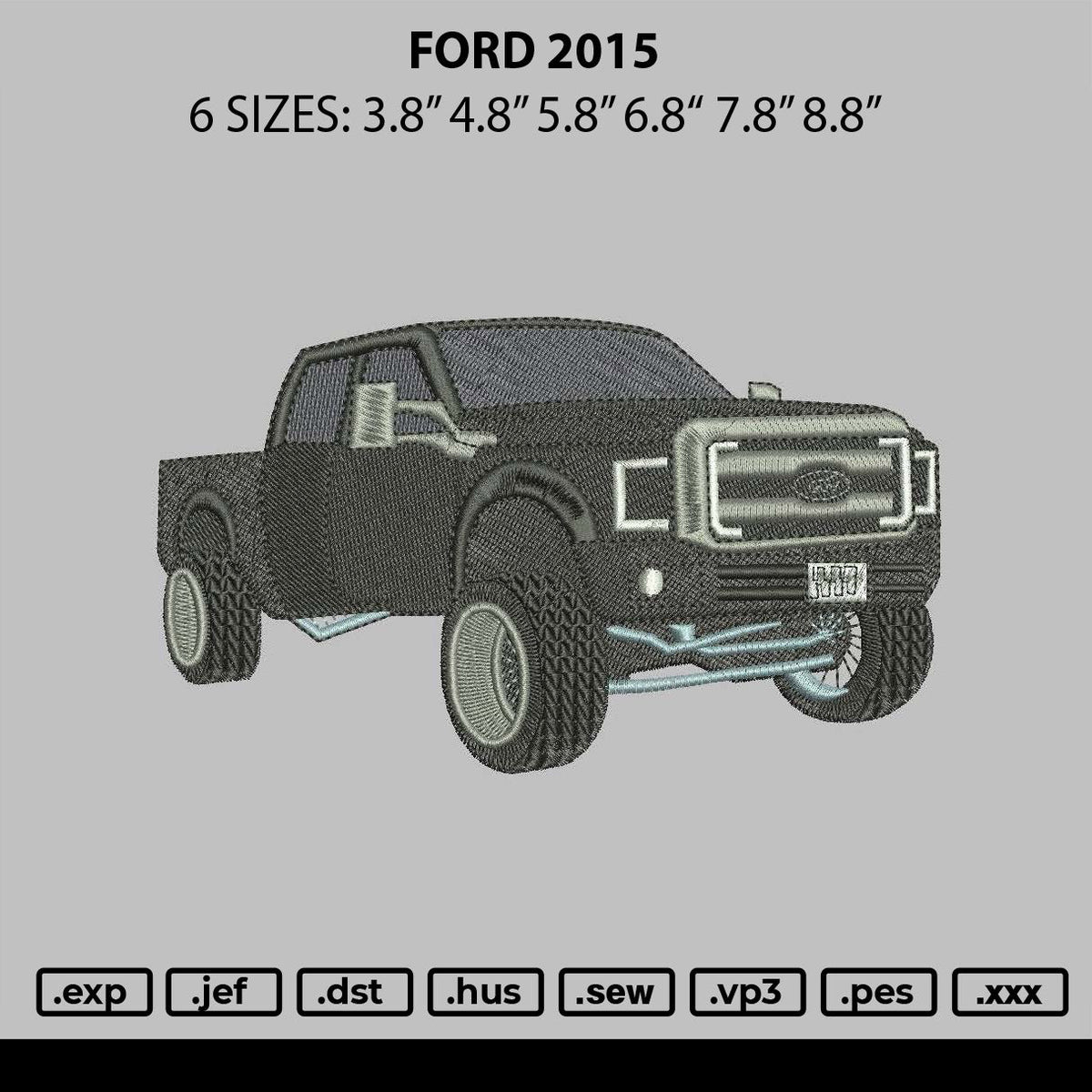 Ford 2015 Embroidery File 6 sizes