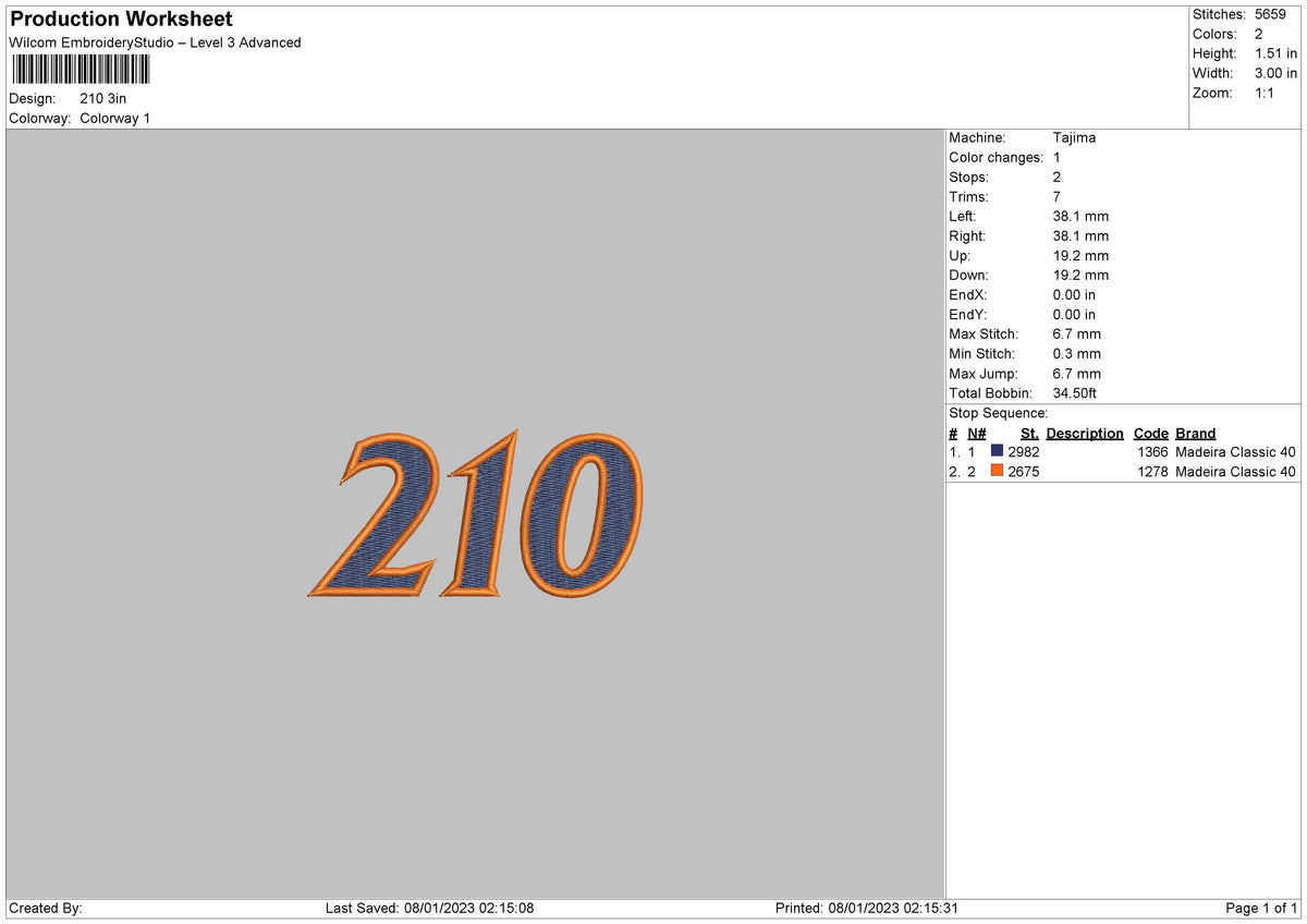 210 Embroidery