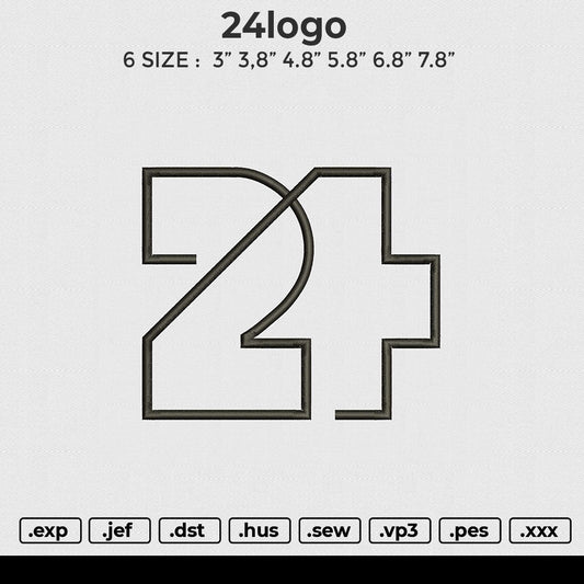 24logo Embroidery File 6 size