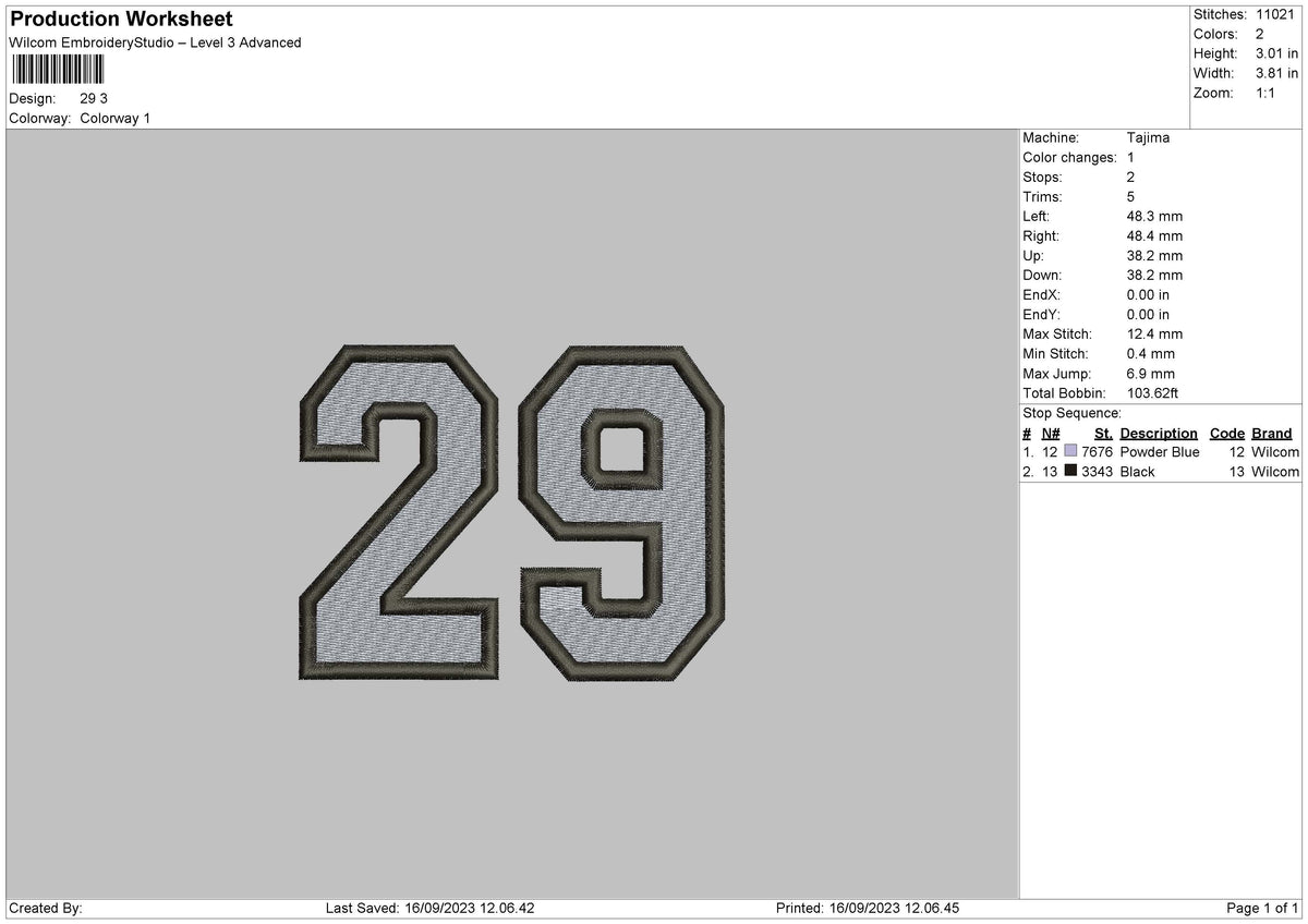 29 Embro Embroidery File 6 sizes