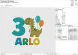 3 ARLO Embroidery File 6 size