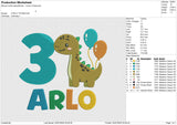 3 ARLO Embroidery File 6 size
