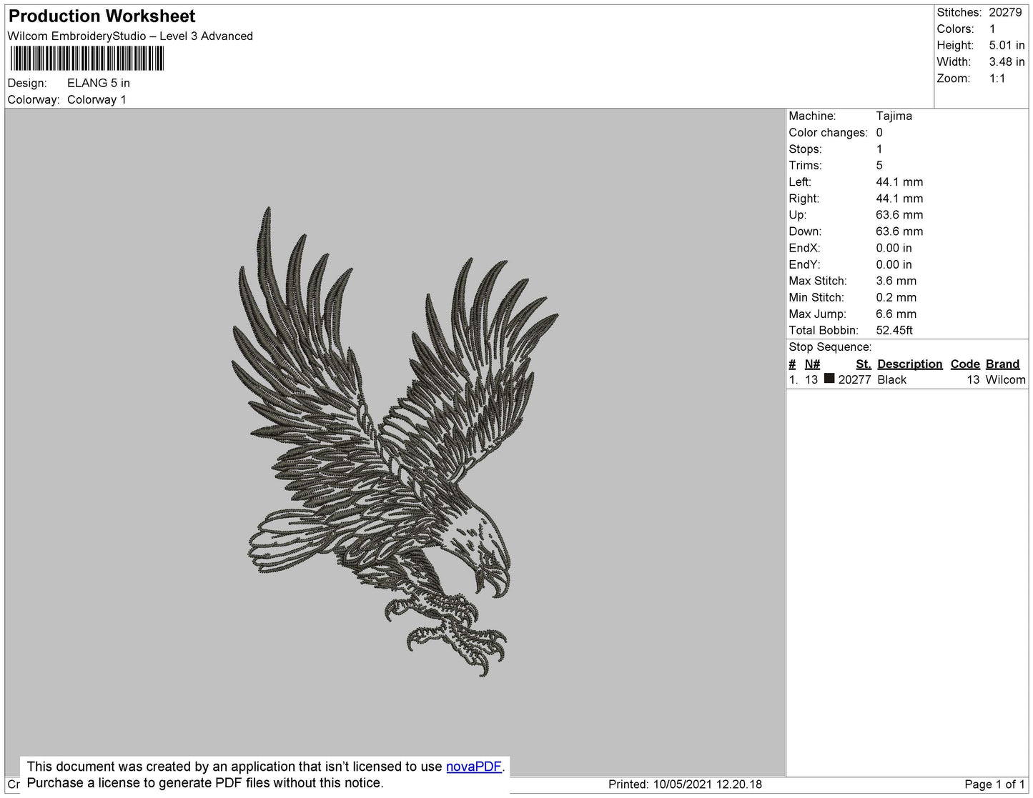 Eagle Embroidery