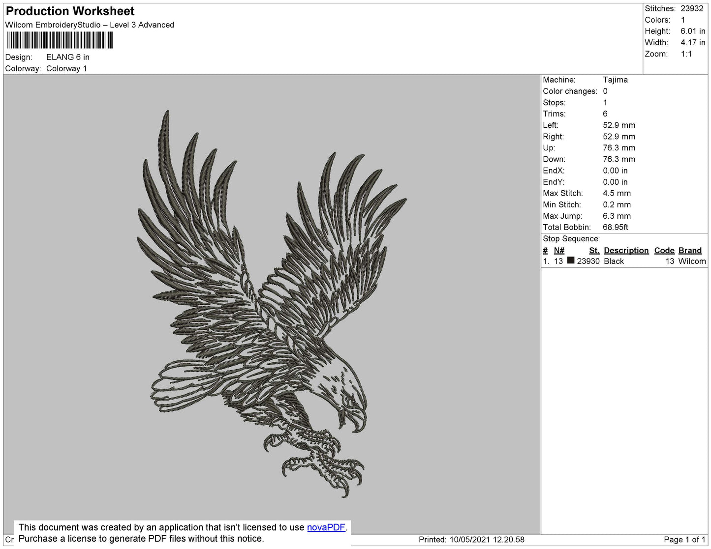 Eagle Embroidery