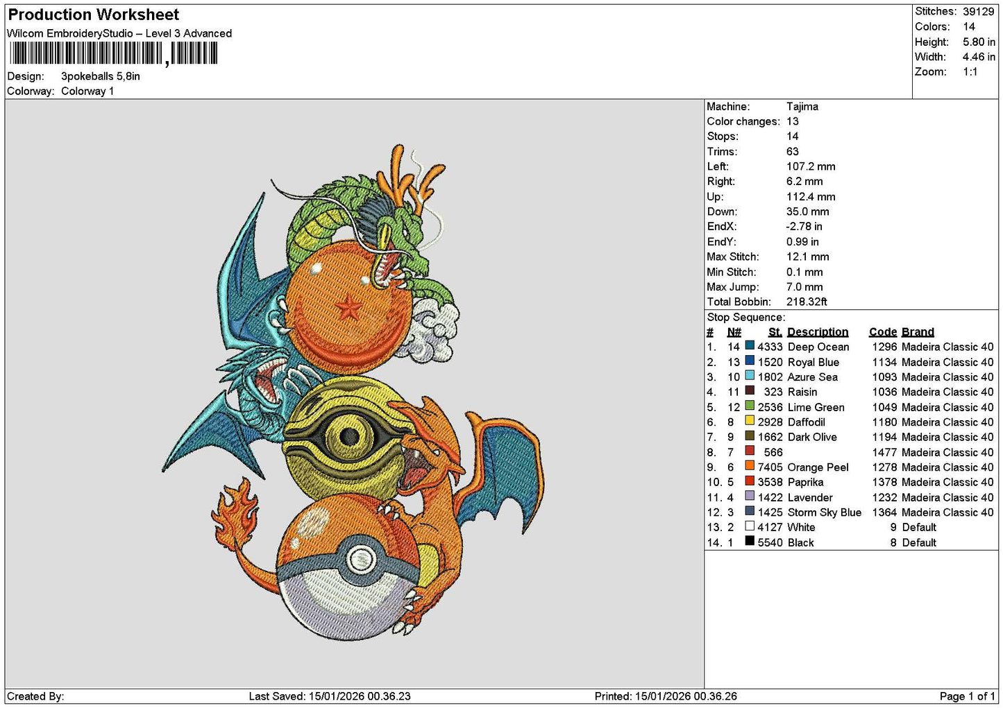 Pokeballs 1501 Embroidery File 6 sizes