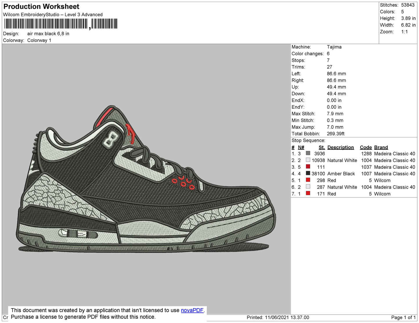 Air Max Black Embroidery