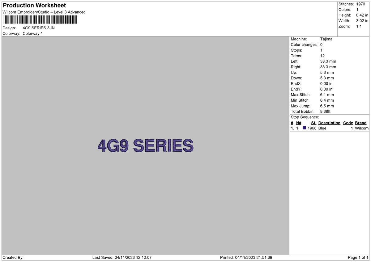 Series Embroidery File 6 sizes