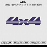 4X4 Embroidery File 6 size