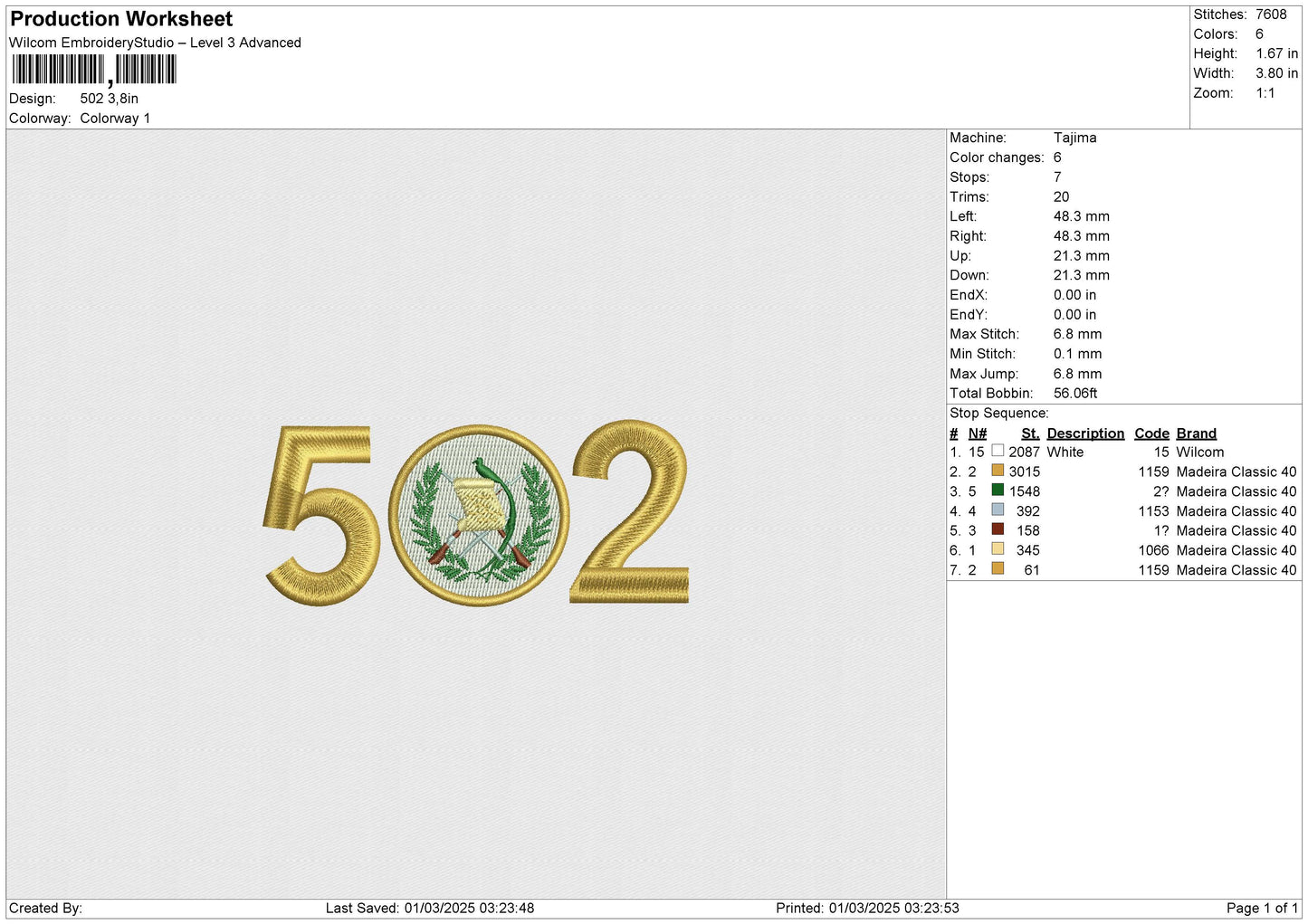 502 Embroidery File 6 size