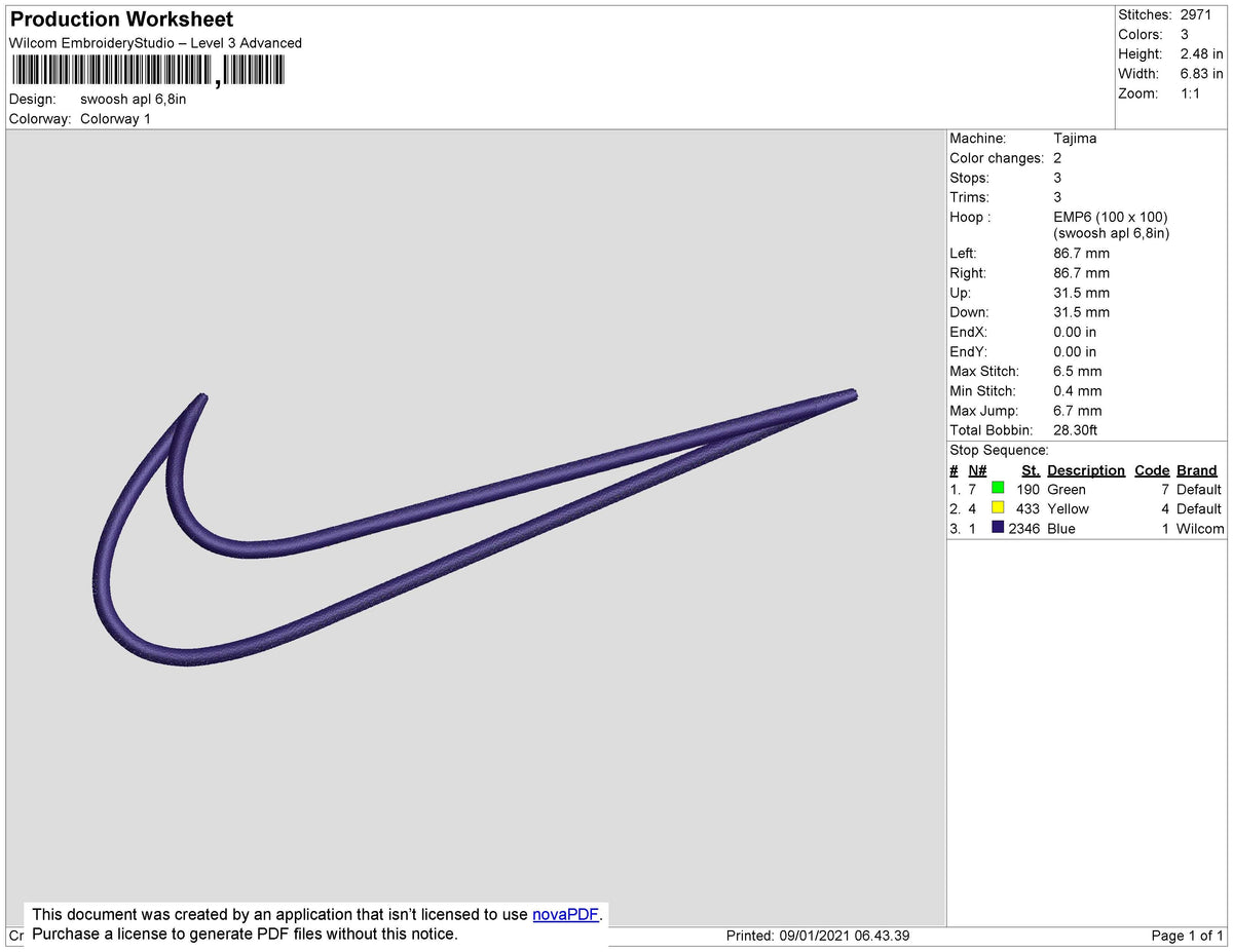 nike swoosh applique apl 7