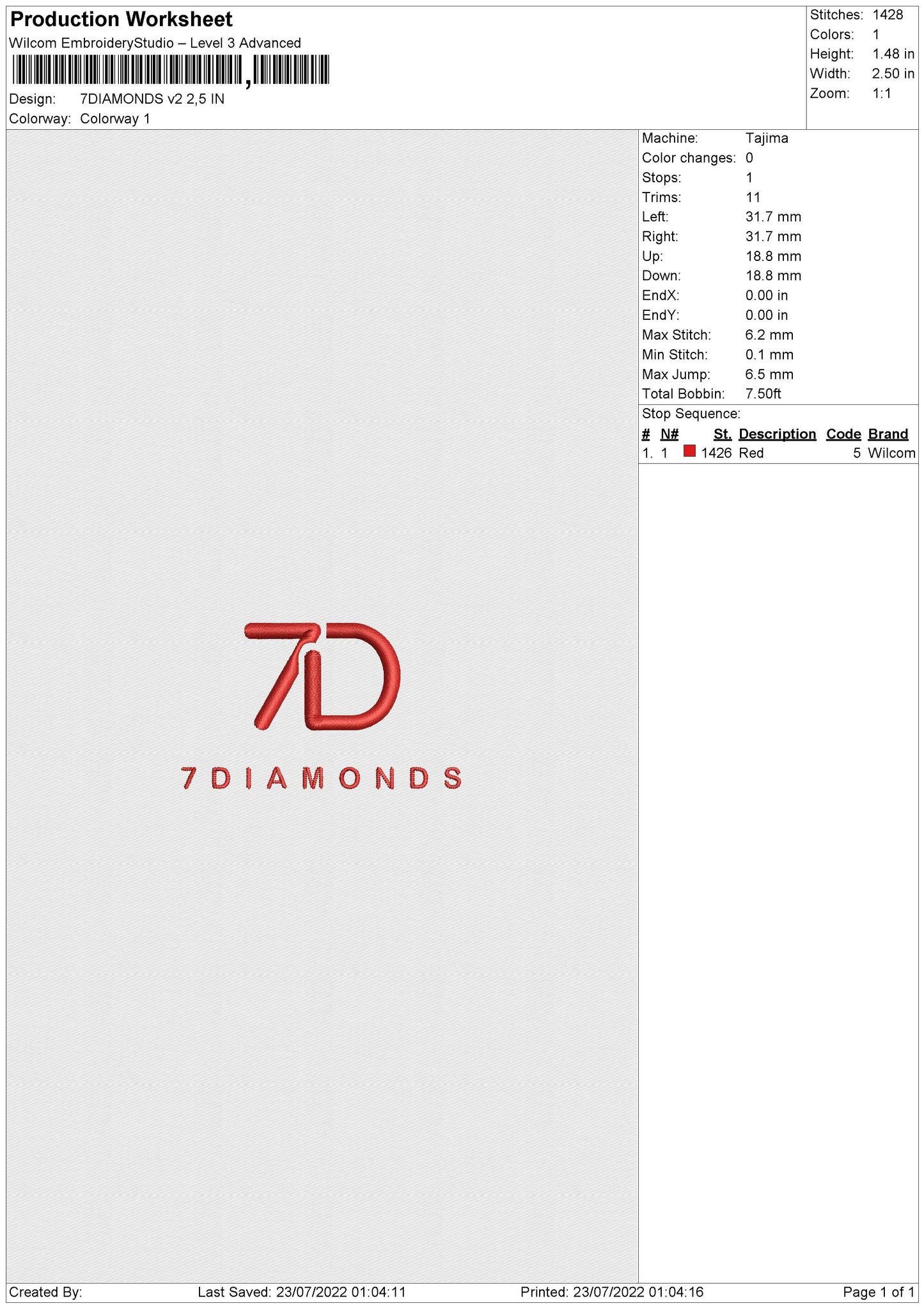 7DIAMONDS Embroidery