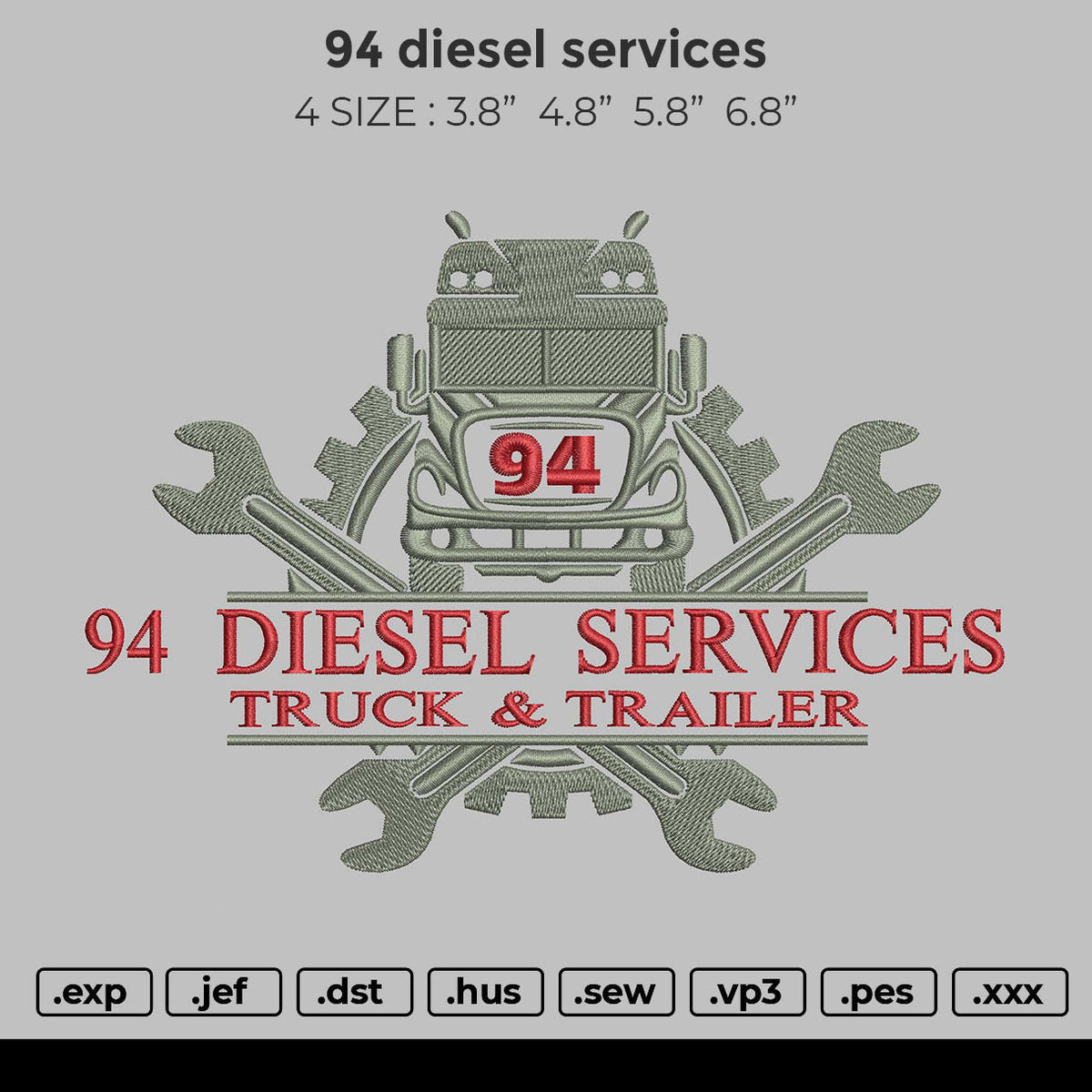 94 Diesel Service Embroidery