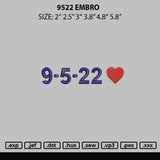Number Embro Embroidery File 6 sizes