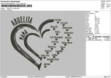 Abuelitatext Embroidery File 6 sizes