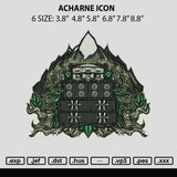 Acharne Icon Embroidery File 6 sizes
