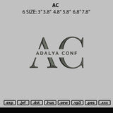 Ac Embroidery File 6 sizes