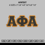 Afatext Embroidery File 6 sizes